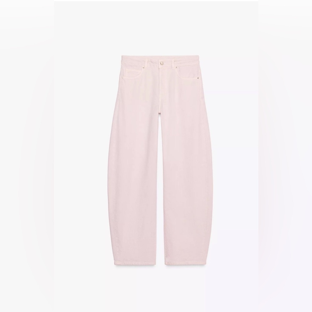 Zara pink barrel jeans